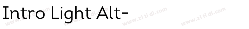 Intro Light Alt字体转换